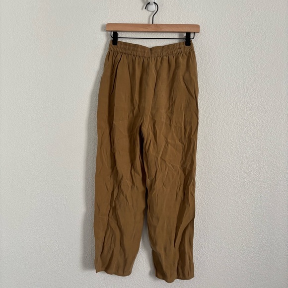 NWT Mango Women's Size XS Tan Elastic Waist Modal Pants - Picture 4 of 4